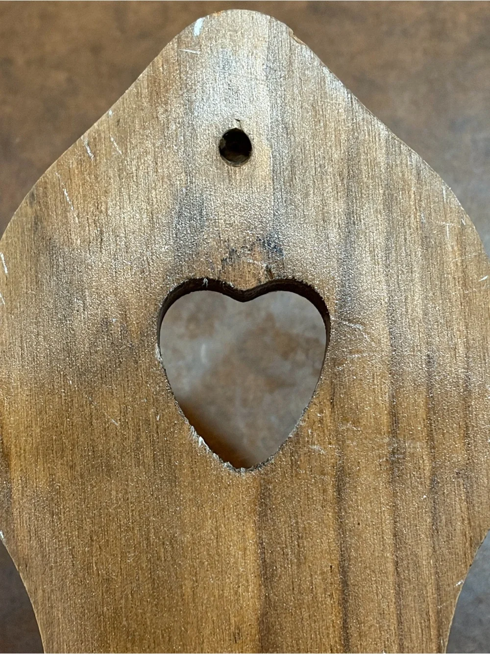 Vintage- 🤎 Wooden Heart Cutout Wall Sconces in Warm Brown